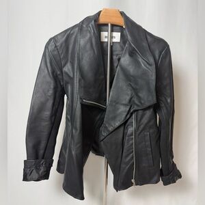 BB Dakota Charcoal Leather Jacket